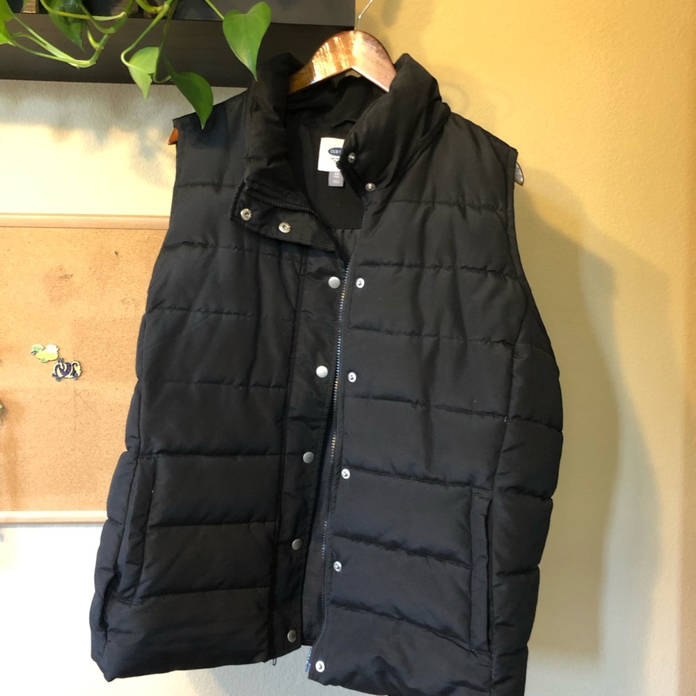 Old navy Black puff vest xxl